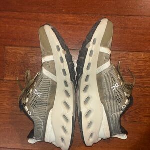 On Running Women's Sneakers in Olive and White